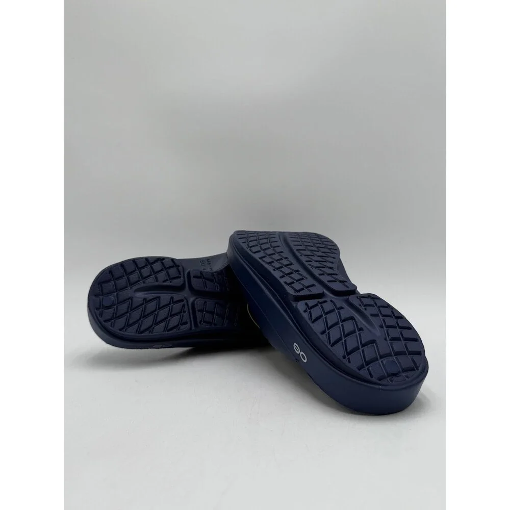Oofos OOAHH Unisex NEW Slide Sandal Navy Multiple Sizes